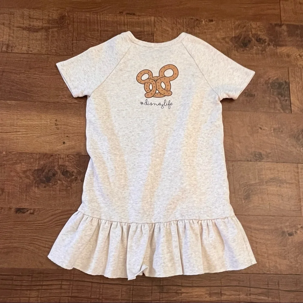 Disney parks snack dress girls Sz large #disneylife ruffle oatmeal color - Picture 5 of 6